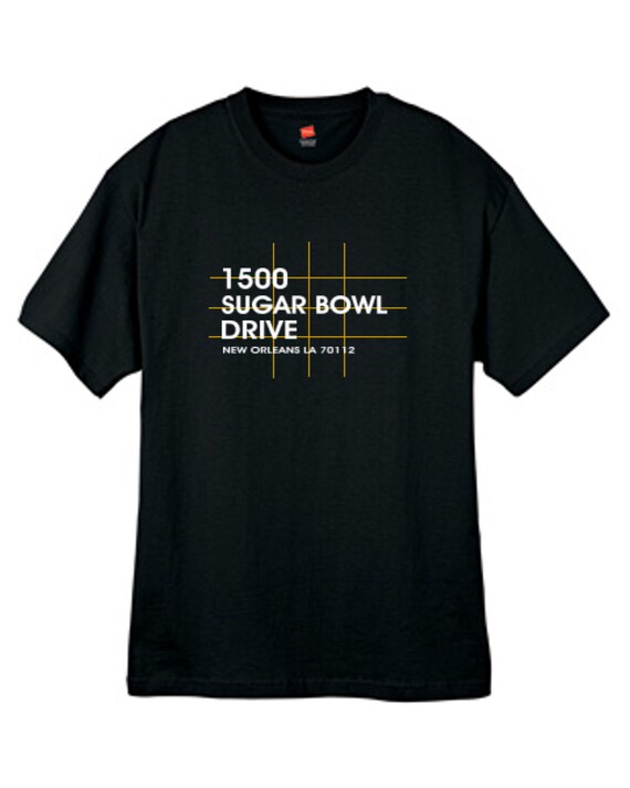 New Orleans Football Stadium T Shirt Louisiana Black Sizes Small Thru 2XL
