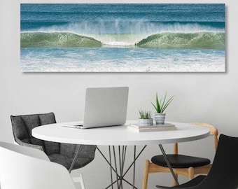 PANORAMIC Print of the Perfect Wave, Big Sur Ocean Photo, Beach Decor, Seascape, California Beach Print, Monterey Beach Photo,Large Wall Art