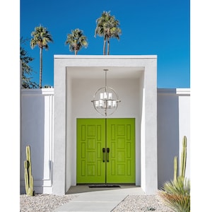Palm Springs Lime Green Door Print, Mid Century Modern Wall Art, Mid Century Architecture, Modernism, Modern Décor, Large Wall Art