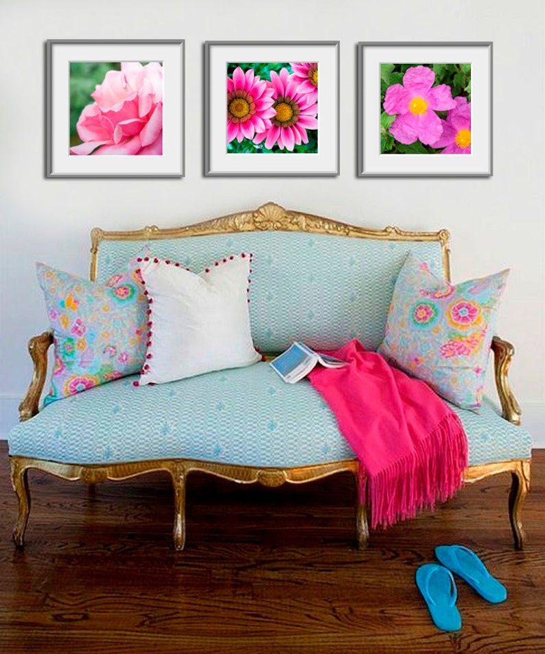 Discounted Set Of Three Pink Flower Photos Wild Rose Photography Girls Room Bedroom D U00e9cor Nursery D U00e9cor Pink And Yellow Floral Art Print Photography Art Collectibles Delage Com Br