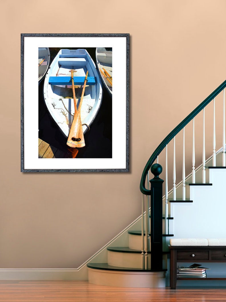 Old Rowboat Art Print, Rowboat Print, Boat Photography, Beach Decor