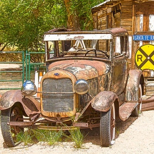 Rusty Old Ford Photo, Rustic Decor, Gift for Men,Vintage Car Photograph, Old Car Print, Abandoned Old Car Print,Man Cave Decor, Model T Ford