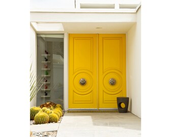 Palm Springs Yellow Door Print, Mid Century Modern Architecture Wall Art