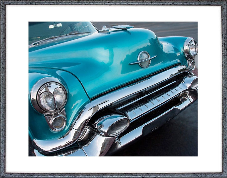 Vintage Car Photography, Gift for Men, Classic Car Art Print, Chrome ...