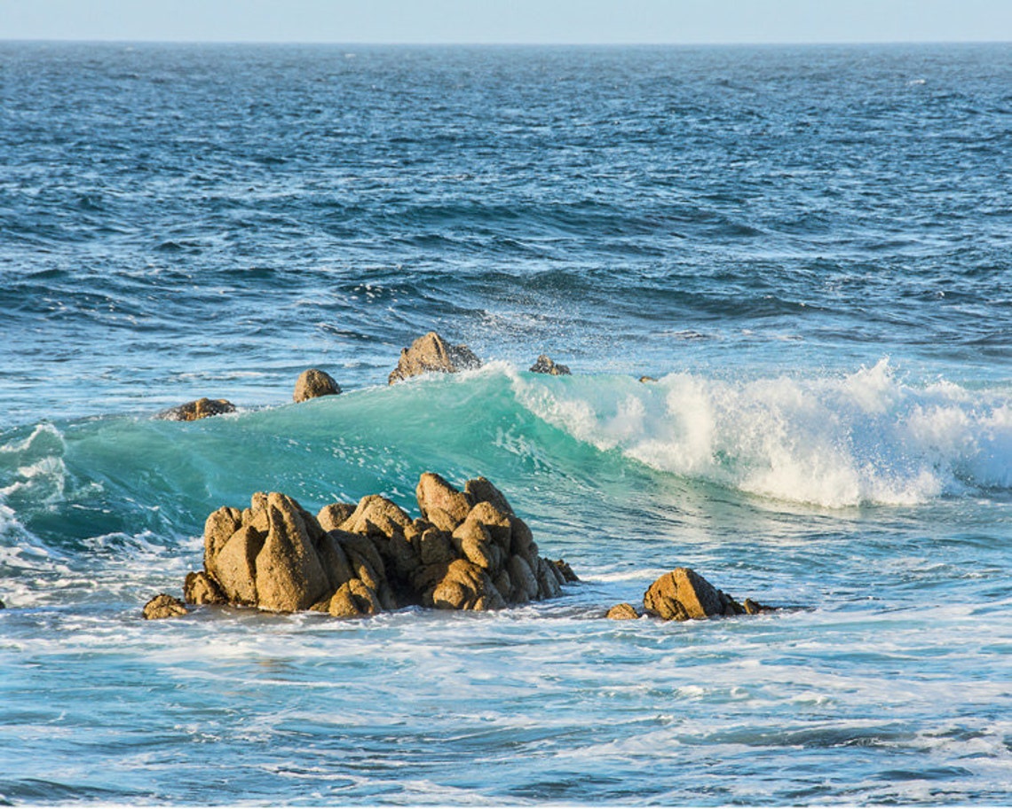 Aqua Beach Wall Art, Ocean Photography, Waves, Beach Decor, Fine Art