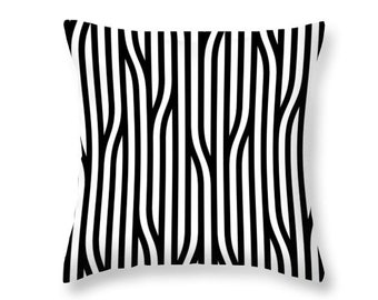 Abstract Decorative Pillow, Black and White Pillow Cover,  Modern Pillow Cover, Living Room Bedroom Office Decor