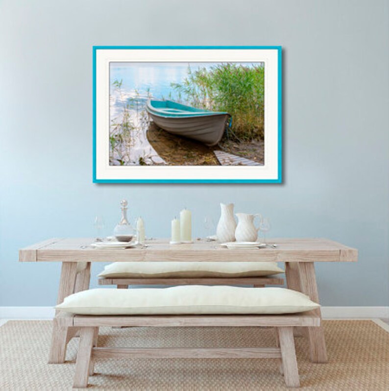 Photograph of an Old Boat, Old Wooden Rowboat, Coastal Wall Art ...