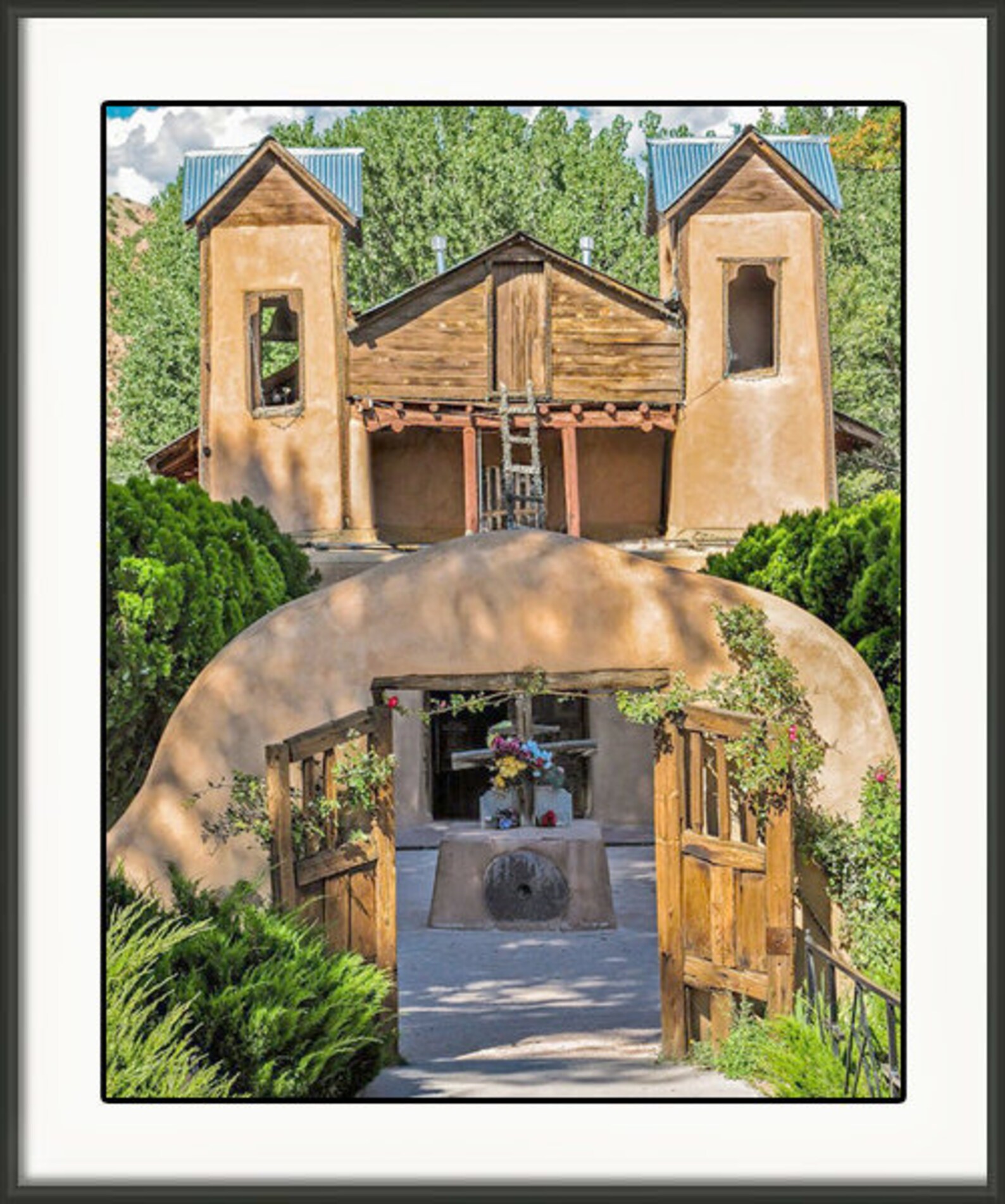 Chimayo Adobe Church in New Mexico Print, Southwest Decor Santa Fe