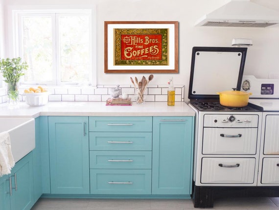 Old Coffee Sign Kitchen Decor Coffee Shop Art Cafe Decor Etsy