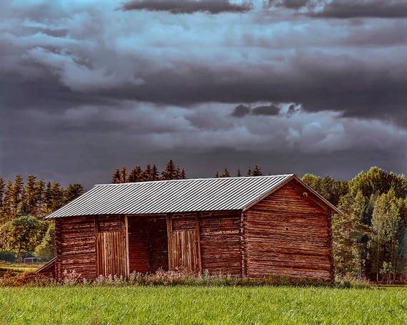 Red Barn Photograph Farmhouse Decor Rustic Country Wall Art Etsy