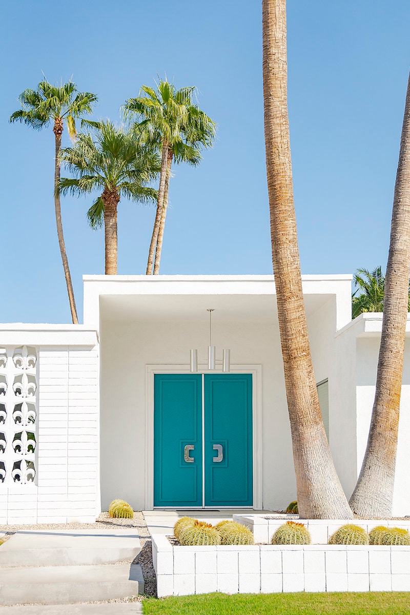 Palm Springs Teal Door Print, Mid-century Modern Wall Art - Etsy