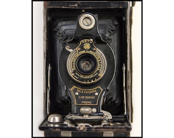 Vintage Camera Photography, Gift for Photographer, Old Kodak Camera Photo, Rustic Camera Art, Photo Studio Décor, Retro Camera Wall Art
