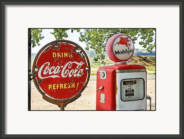 Route 66 Photo, Vintage Coca-cola Sign, Mobil Gas Pump Print - Etsy