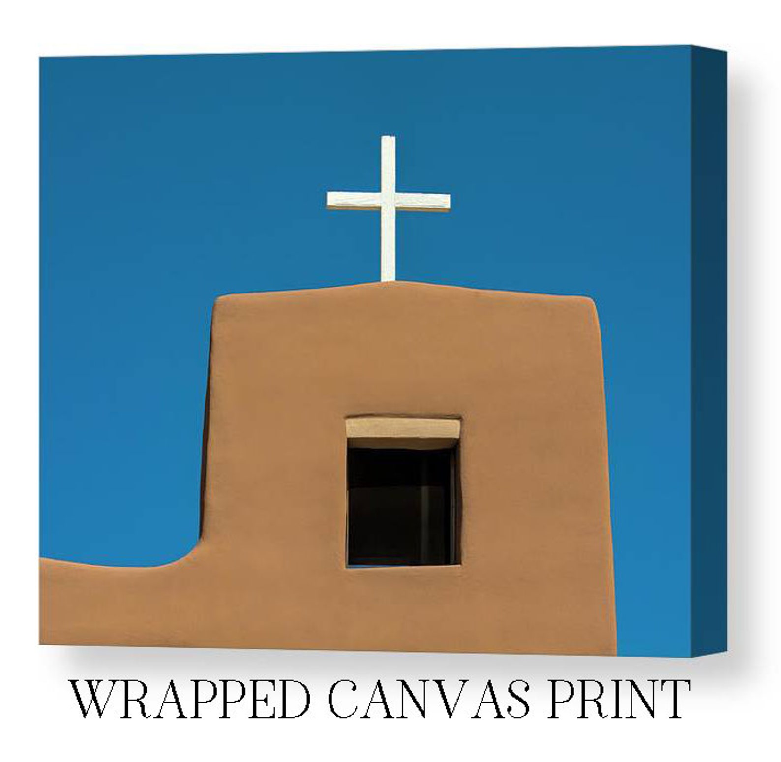 Southwest Photo Art, Santa Fe Art Print, Southwest Decor, Adobe Church