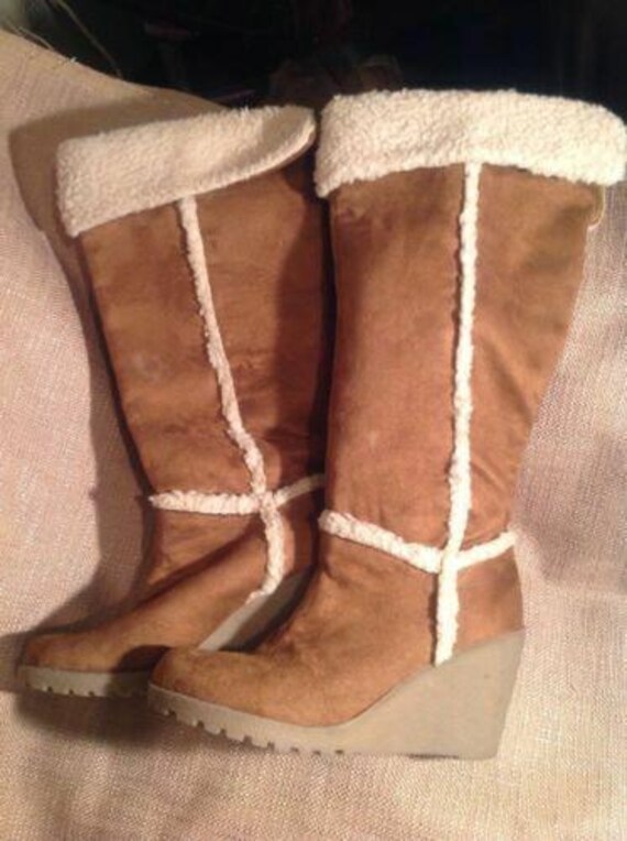Sexy wedge boots hot sale