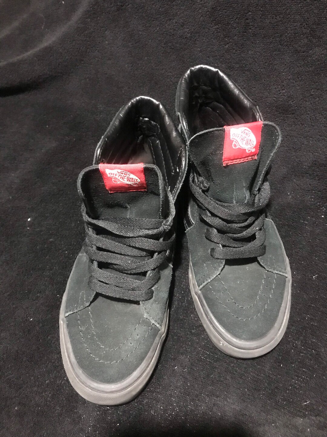 Vans Old Skool Black Suede Unisex High Top Sneakers Men’s 4.0 Women’s 5 ...