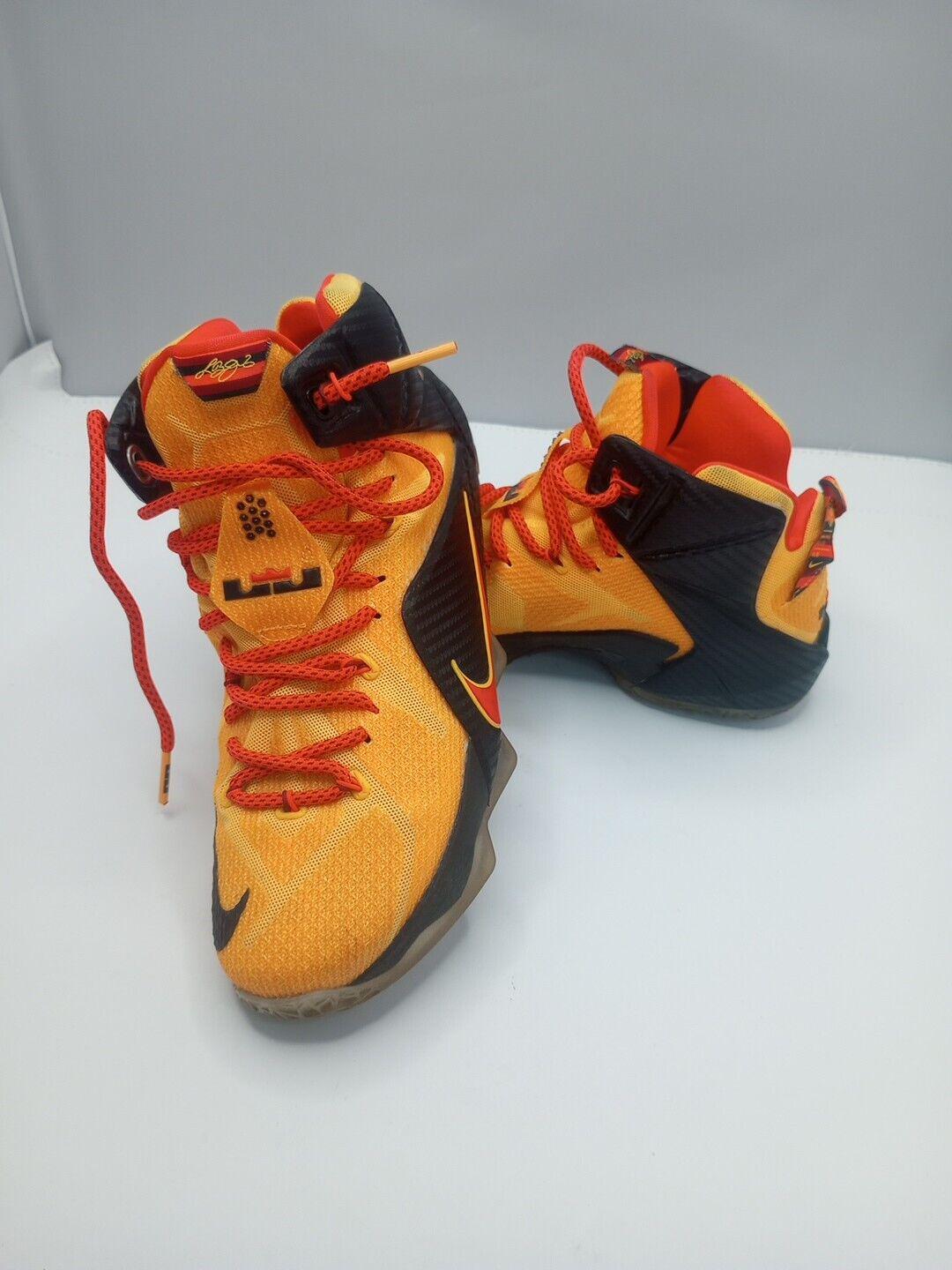 lebron 12 orange and black