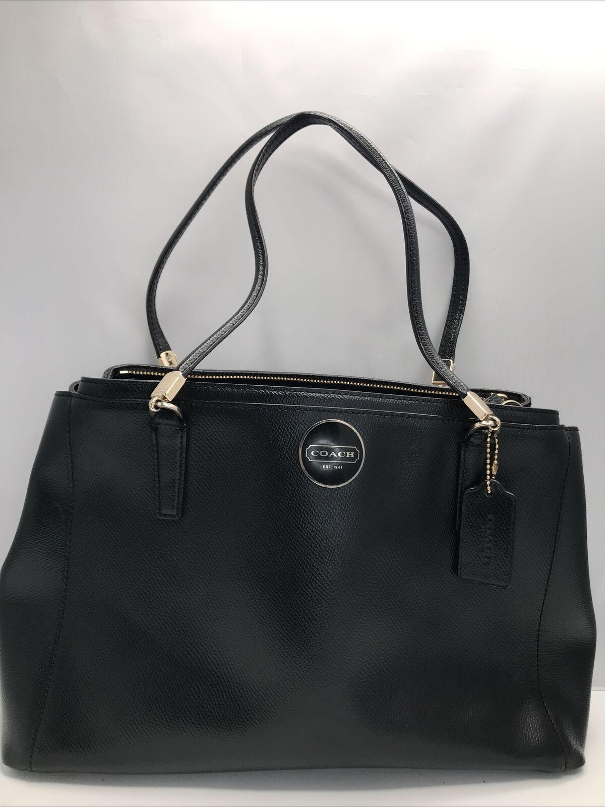 Authentic Coach G1580-F34672 Black Women's Logo 2way Handbag