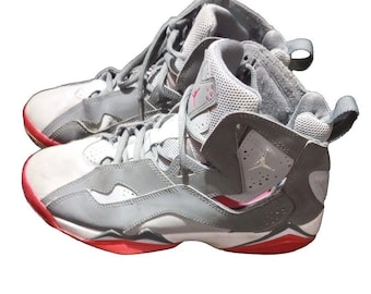 Nike Girls Air Jordan True Flight 342774-003 Gray Basketball Shoes Sneakers 6Y