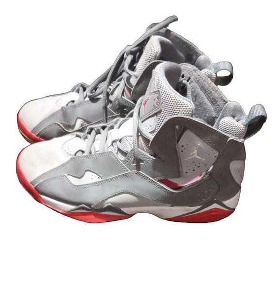 Nike Girls Air Jordan True Flight 342774 003 Gray Basketball Shoes Sneakers 6Y Etsy