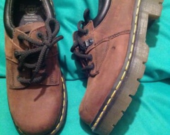 DR MARTENS 8933 MENS 6M Oil Brown Leather Industrial Shoes England Mrsp 164