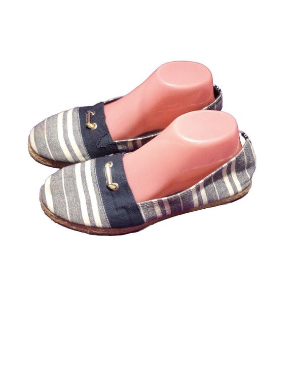 Nautica Womens Amory Espadrilles Loafers Slip on Shoes 9.5M Blue WHITE Etsy