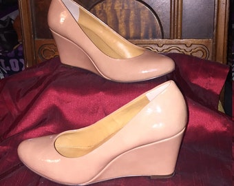 J.CREW Women’s Taupe Natural Patent 7M Shoes Pumps