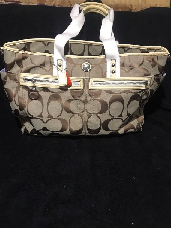 AUTHENTIC COACH Signature Brown & BEIGE Baby Diaper Bag - Etsy AUTHENTIC COACH Signature Brown & BEIGE Baby Diaper Bag - Etsy