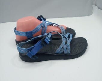 Chaco Women's Blue Pink Yellow Zx1 Classic Athletic Sandal Size W9
