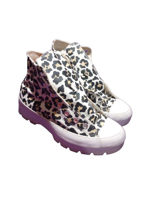 Cheetah high top converse hot sale