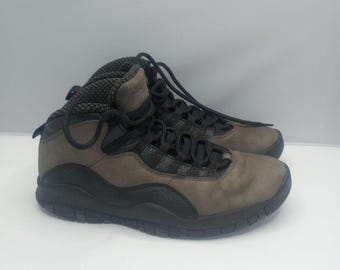 Nike Mens Air Jordan 10 Shadow Gray Shoes Sneakers Size 9 310805-002