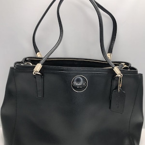 Authentische Coach G1580-F34672 Schwarz Damen Logo 2Way Handtasche Leder 4 große Fächer