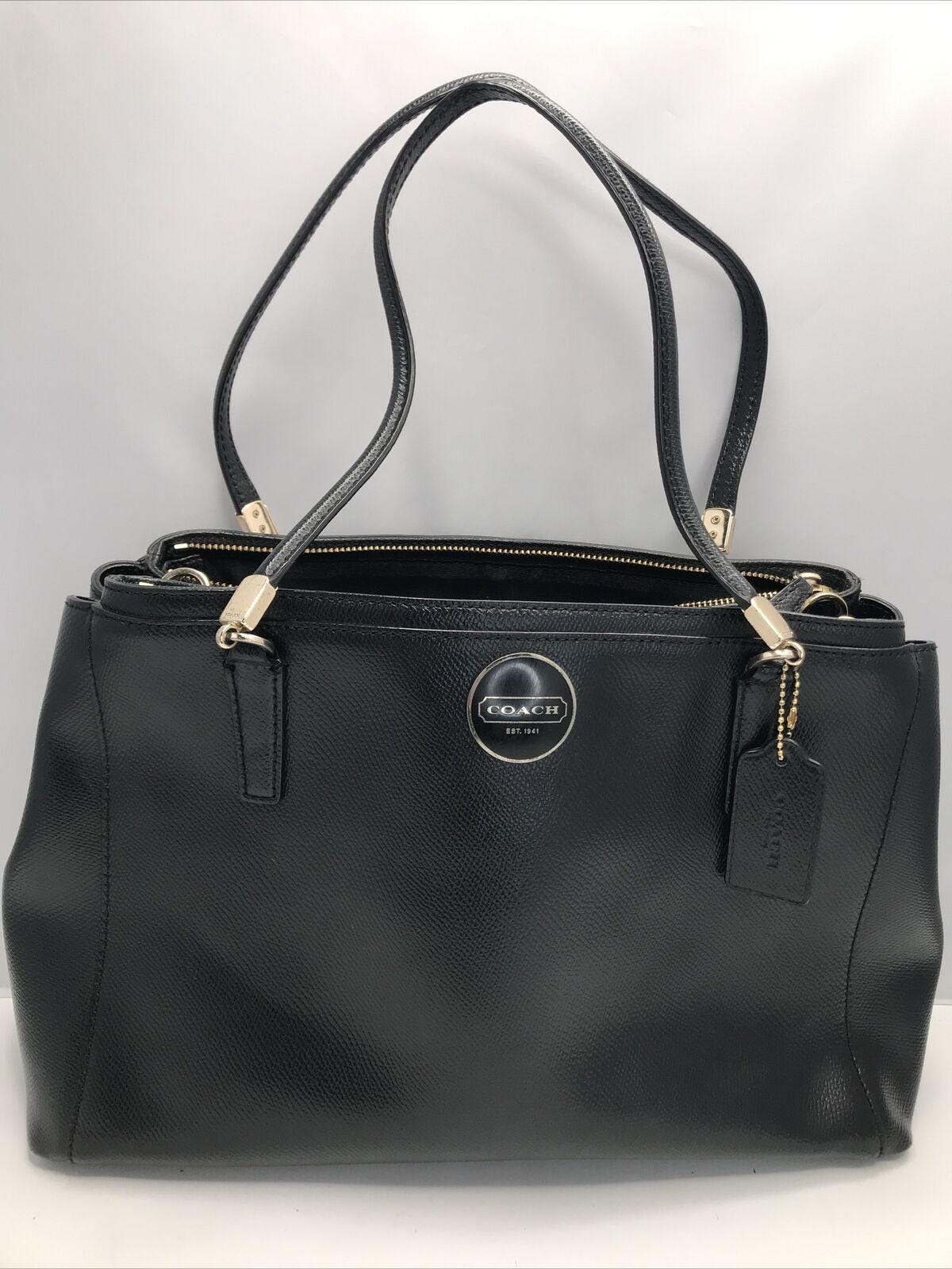 Authentic Coach G1580-F34672 Black Women's Logo 2way Handbag