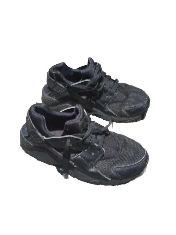Nike Boys Air Huarache Run 654275 016 Black Running Shoes Sneakers Size 7Y Etsy