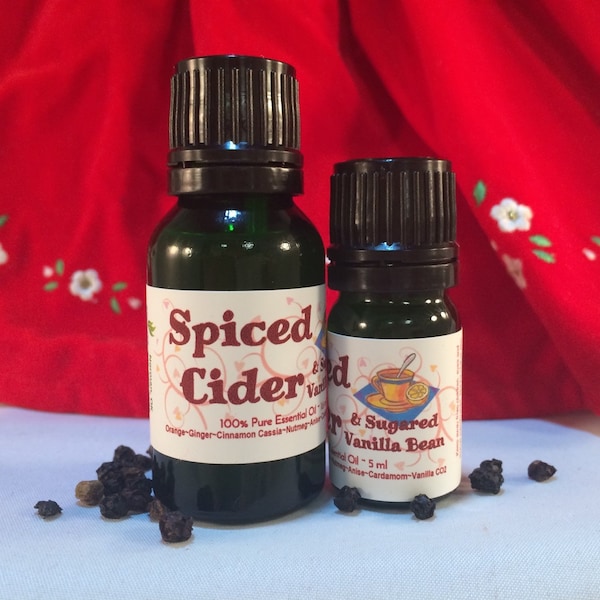 Spiced Cider & Sugared Vanilla Bean Essential Oil Blend Pure Mulling Spices Aroma
