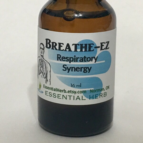 BREATHE EZ Essential Oil, Breathe Easy, Breathing Oil Blend, Sinus Blend Congestion, Respiratory, Post Nasal Drip Support