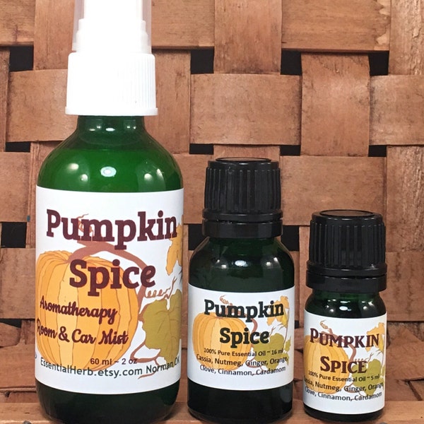 PUMPKIN SPICE Essential Oil, Seasonal Aromatherapy Blend, Autumn Aroma, Fall Aroma