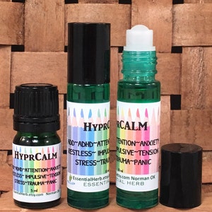 HyprCALM Hyper Calm Essential Oil, Calming, Anxiety, Stress, Panic, Soothe Hyperactive, Restless, Impulsive image 1