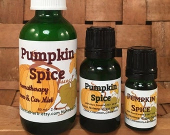 Pumpkin Spice Pure Essential Oil blend, Seasonal Aromatherapy, Autumn aroma