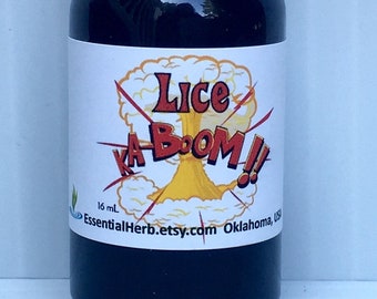 Lice Ka-Boom! Child Safe Essential Oil Blend, Non-Toxic Alternative, Tea Tree Oil, Natural Alternative Lice Support Scalp Health