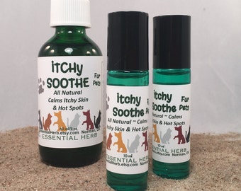 Itchy Soothe Fur Pets, Essential Oil Blend, Calm Itchy Skin & Coat, Soothe Hot Spots, Pet Itching, Pet Groomer, Happy Pets