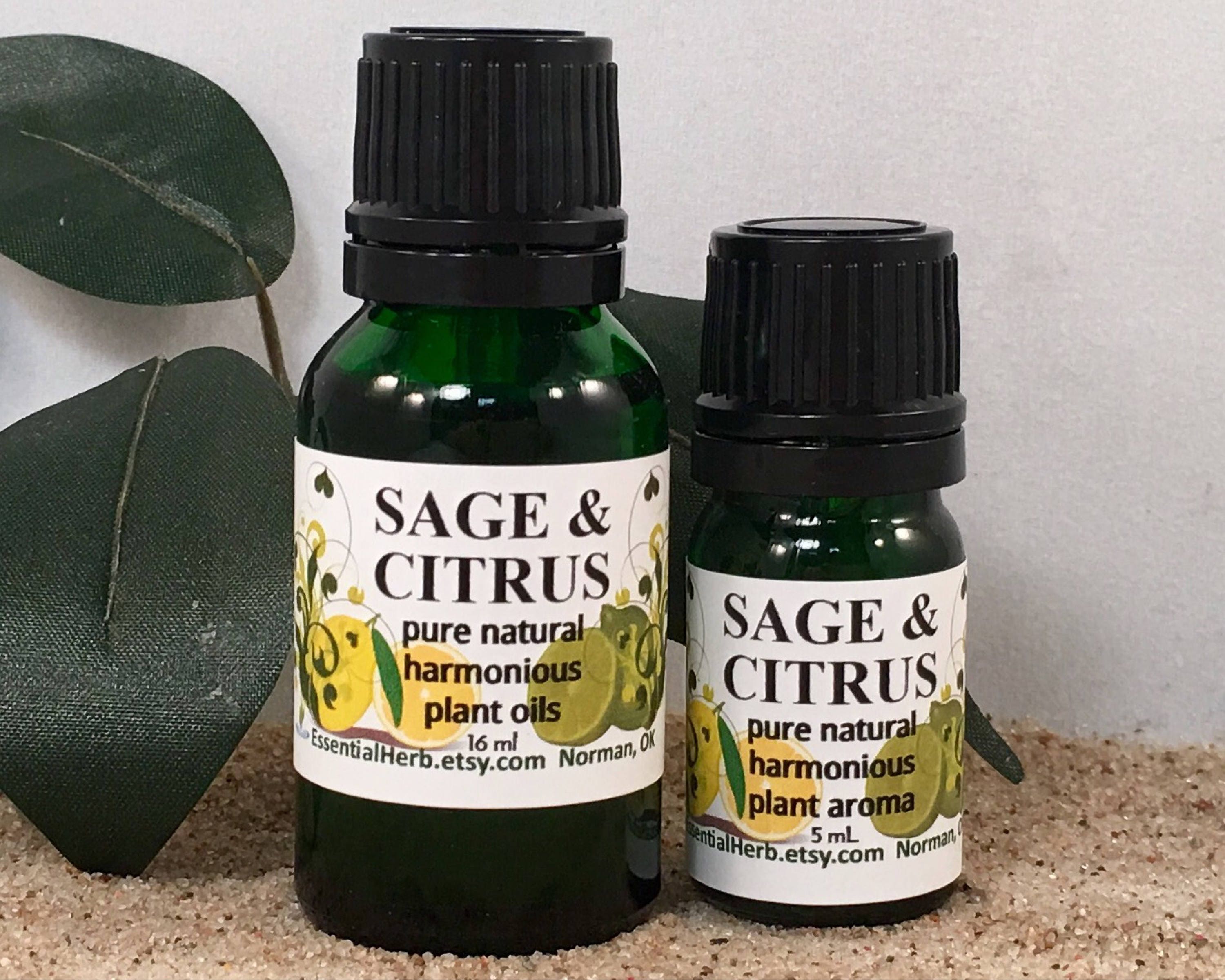 SAGE & CITRUS Essential Oil Blend Diffusing Aromatherapy Etsy