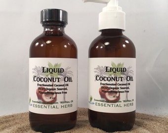 MCT OIl, Liquid Coconut Oil, Organic Origin, Non-GMO, FCO Fractionated Coconut Oil Fragrance Free, Flavor Free