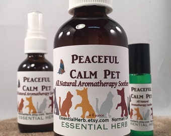 PET Peaceful Calm, Essential Oil Blend, Pet Anxiety, Nervous Pet, Pet Travel, ThunderShirt time, Calm Pet Storms, Pet Deodorant, Dog Groomer