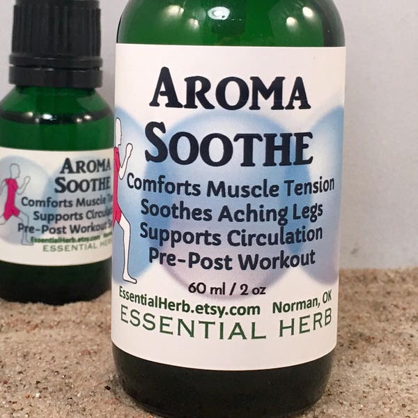 Aroma Soothe Essential Oil, Massage, Circulation, Soothes Muscles, Workout, Veins, Legs