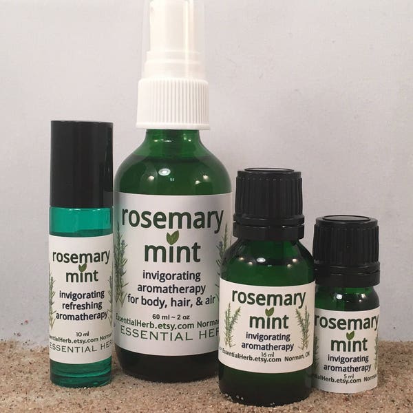 ROSEMARY MINT Essential Oil, Invigorating Aromatherapy, Add to Lotion, Shampoo, Conditioner, Body Scrub, Fresh & Clean Diffusing Aroma