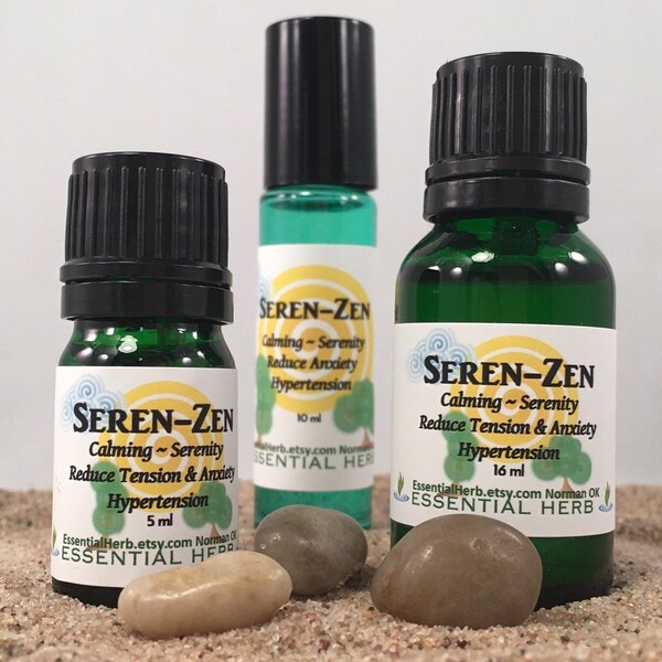 Seren-Zen Essential Oil Serenity Blend, Calming Blend, Anxiety Natural Tension support