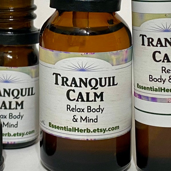 Tranquil Calm Essential Oil Blend, Relaxation Oil, Relax Mind and Body, Calming, Unwind, Anxiety, Stress, Comforting