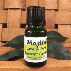 Mojito Lime Mint Pure Essential Oil Spring Summer Diffusing Blend Mint Citrus Cooler Refreshing Cocktail