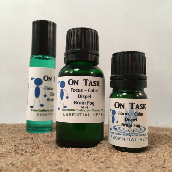 ON Task Essential Oil, Focus, Brain Power, Mental Clarity, Alert, Calm and Focused